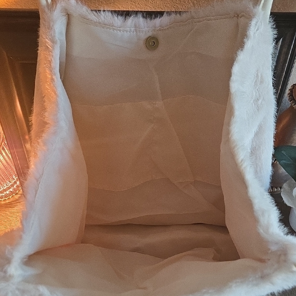 Victoria's Secret Plush Faux Fur Tote Bag in Cream - Women Bags - Picture 5 of 6